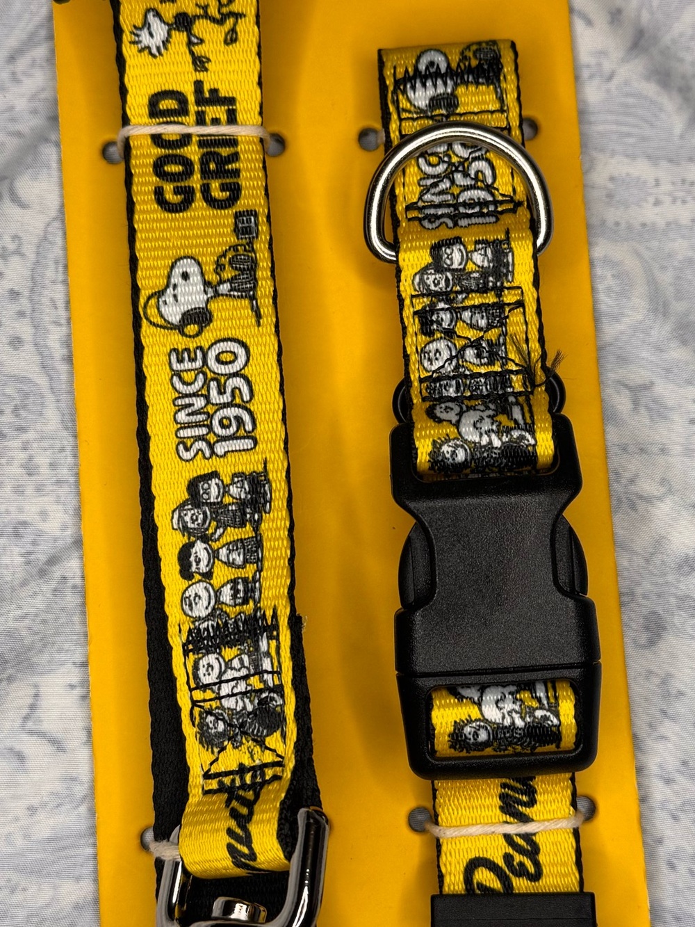 Peanuts Charlie Brown, Snoopy & Gang Medium Dog Collar & 5 foot Leash